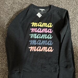 Maurices Black Kids Sweatshirt with Multicolor "mama" Script